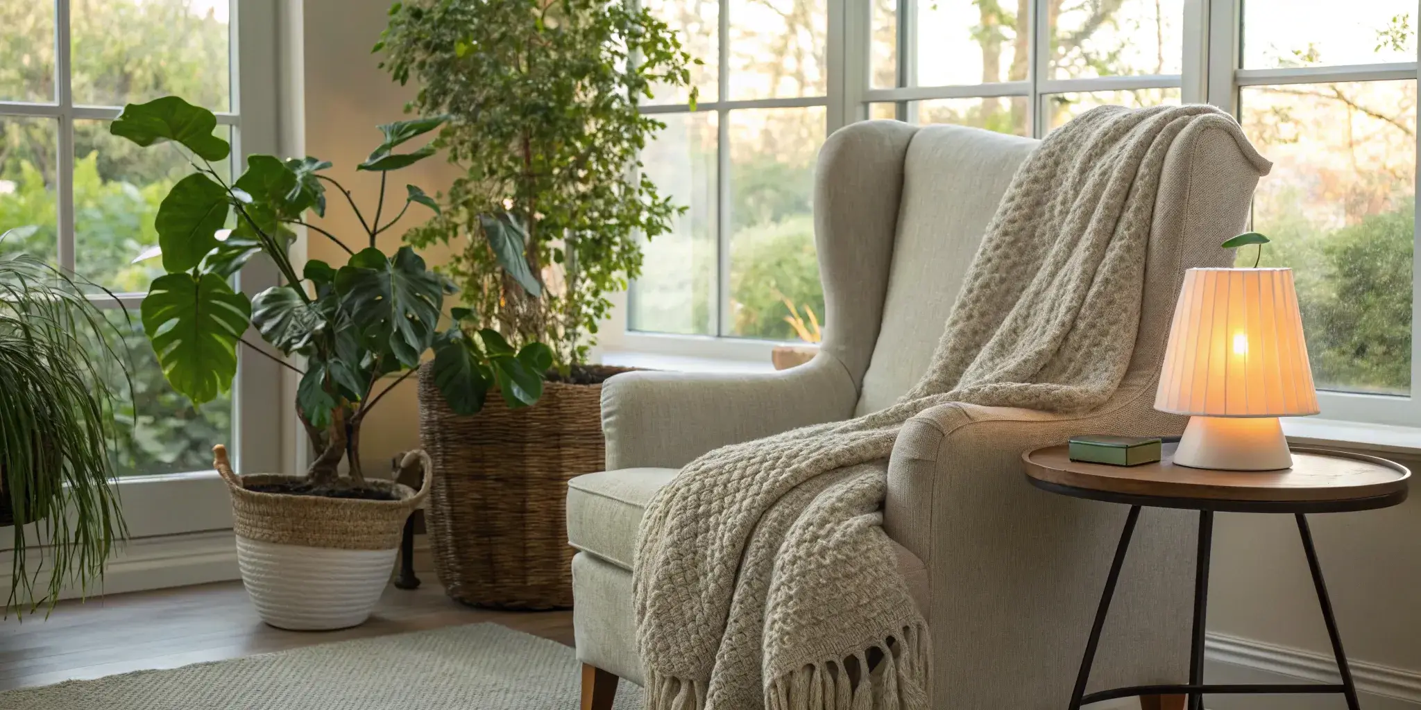 A comfortable at-home setting for following an NB-UVB treatment schedule.